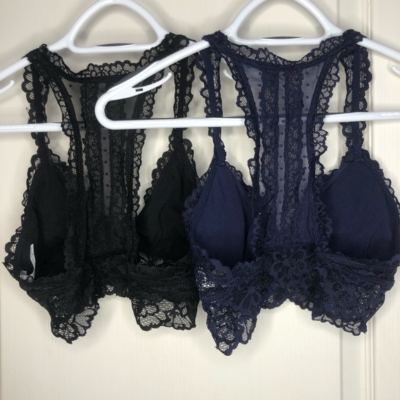 Aerie Lace Bralettes- Navy and Black - Picture 4 of 5